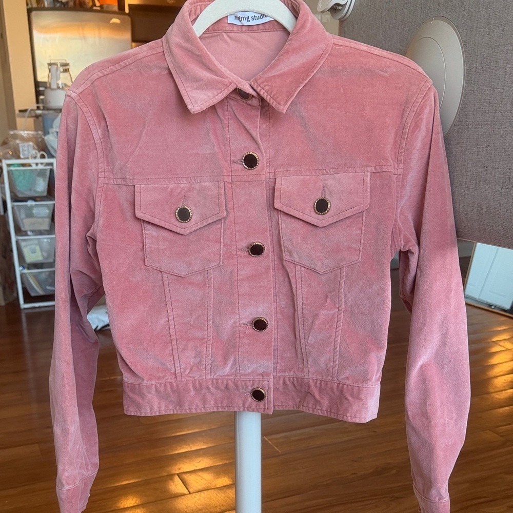 Pink Corduroy Trucker Jacket